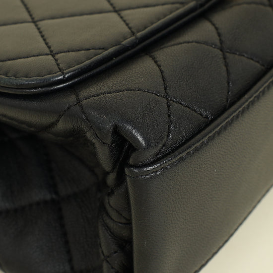 Chanel Black CC La Parisienne Top Handle Flap Bag