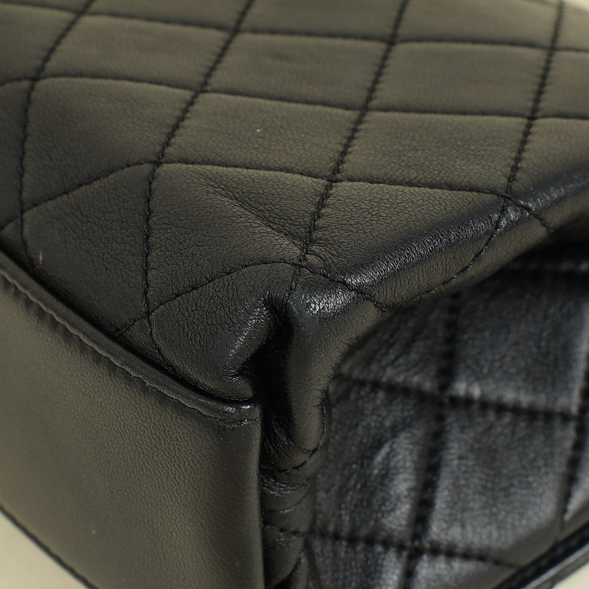 Chanel Black CC La Parisienne Top Handle Flap Bag