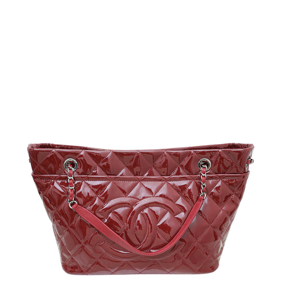 Chanel Red Quilted Timeless CC Tote Bag