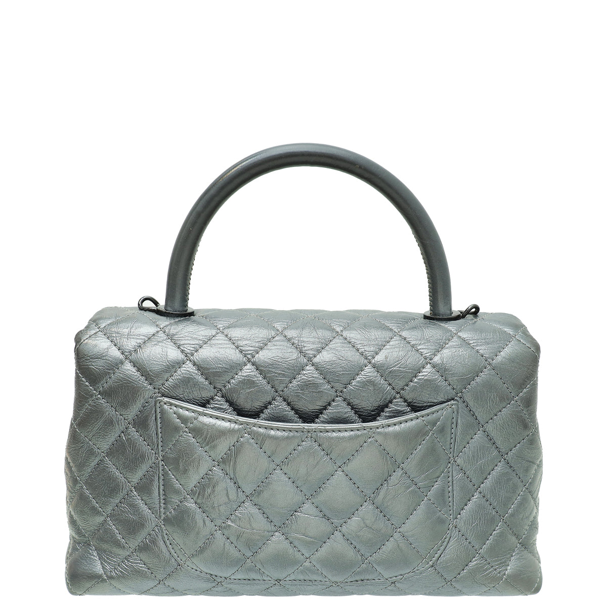 Chanel Metallic Grey CC Coco Handle Small Bag-Chanel-THE CLOSET
