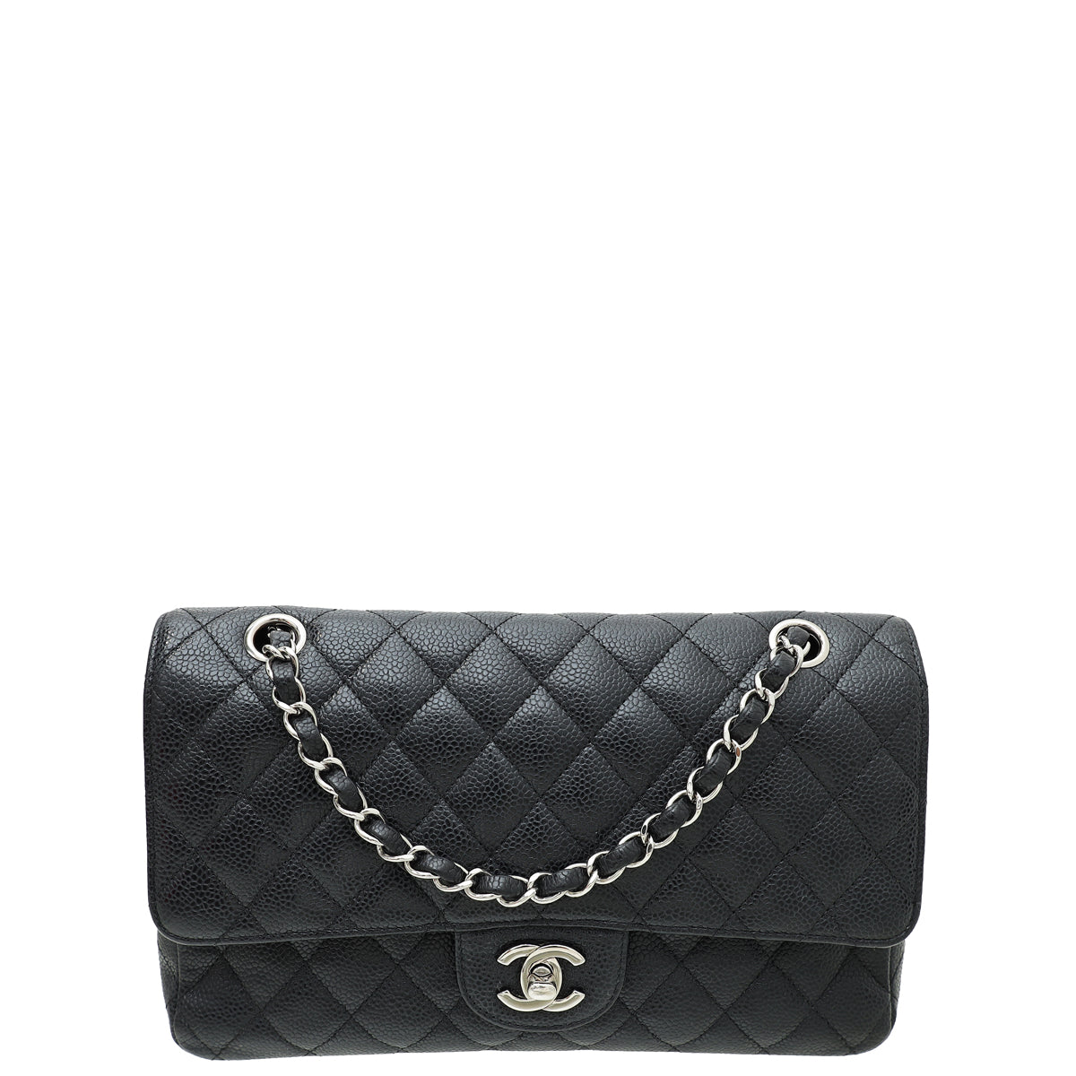 Chanel Black CC Classic Double Flap Medium Bag-Chanel-THE CLOSET