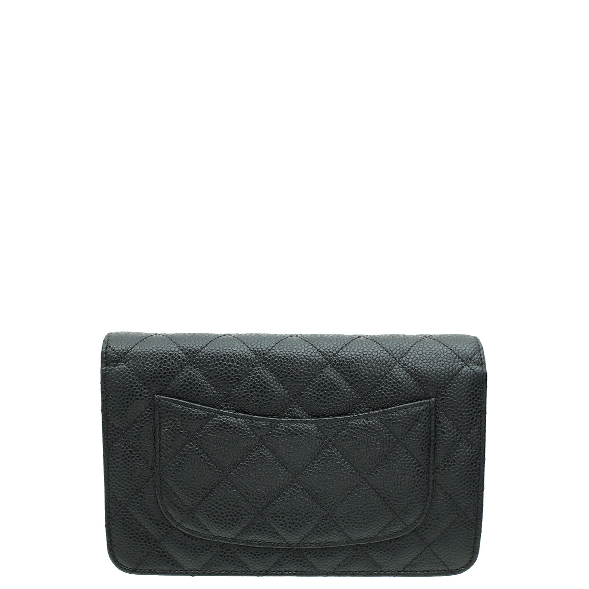 Chanel Black CC Classic Wallet On Chain