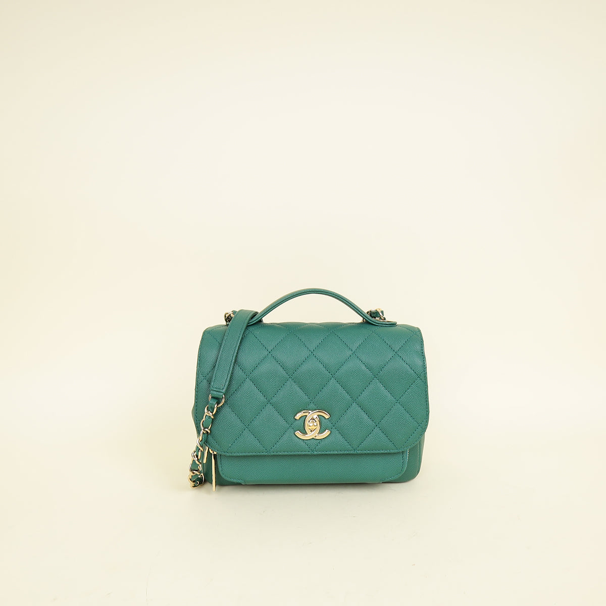 Chanel Dark Green CC Business Affinity Small Flap Bag