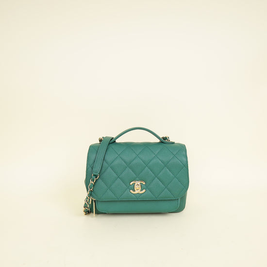 Chanel Dark Green CC Business Affinity Small Flap Bag