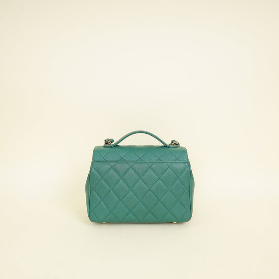 Chanel Dark Green CC Business Affinity Small Flap Bag