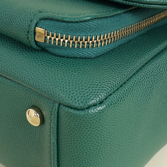 Chanel Dark Green CC Business Affinity Small Flap Bag