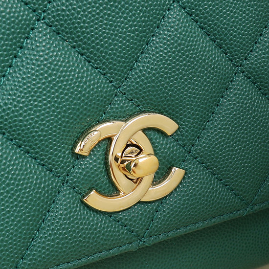 Chanel Dark Green CC Business Affinity Small Flap Bag