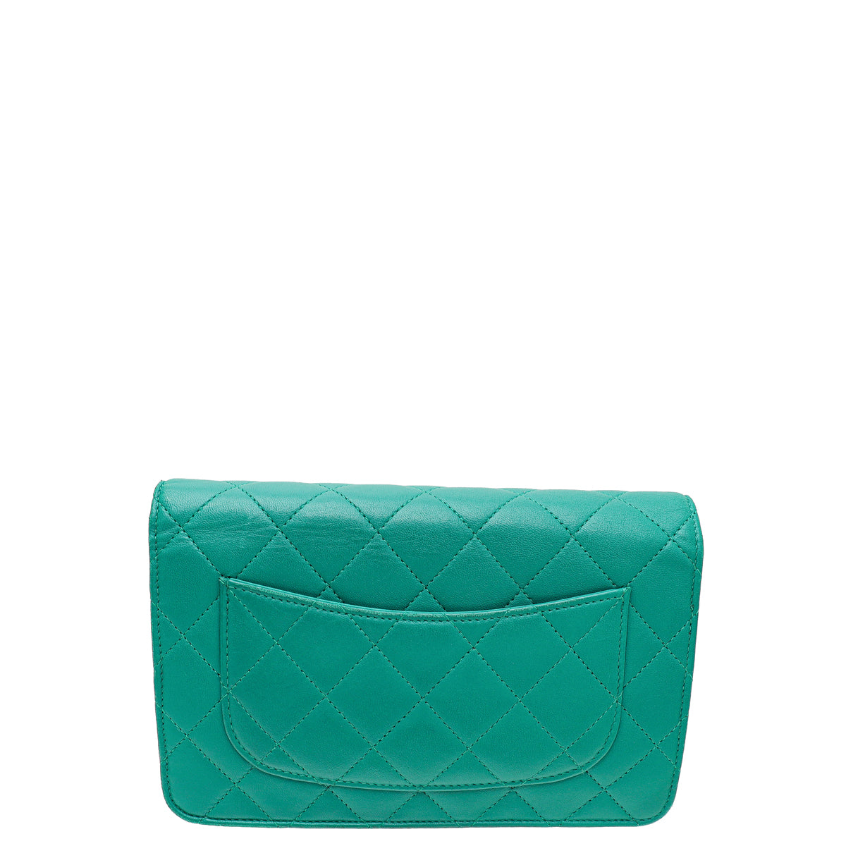 Chanel Green CC Classic Wallet On Chain-Chanel-THE CLOSET