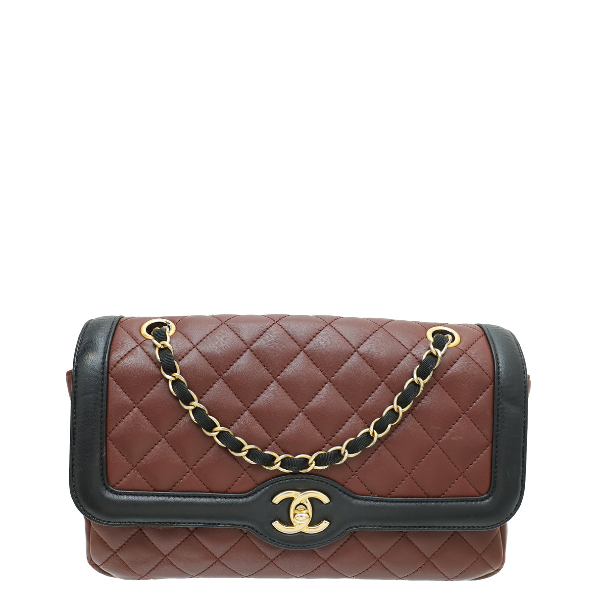 Chanel Bicolor CC Diana Flap Medium Bag