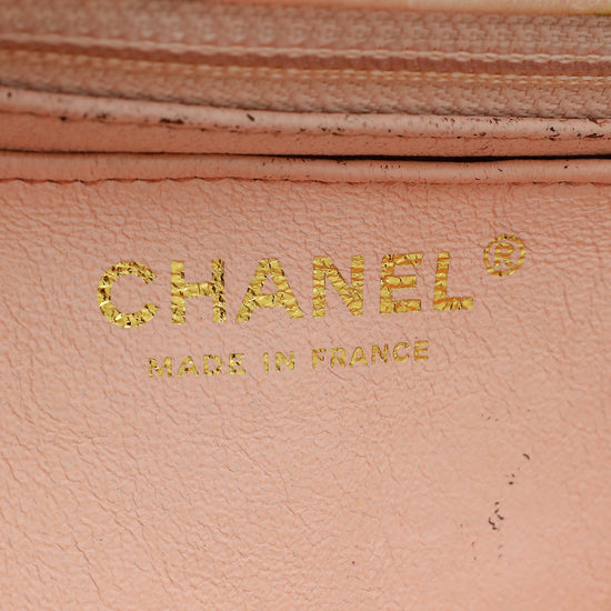 Chanel Peach CC Paris Cuba Cigar Print Mini Rectangular Flap Bag
