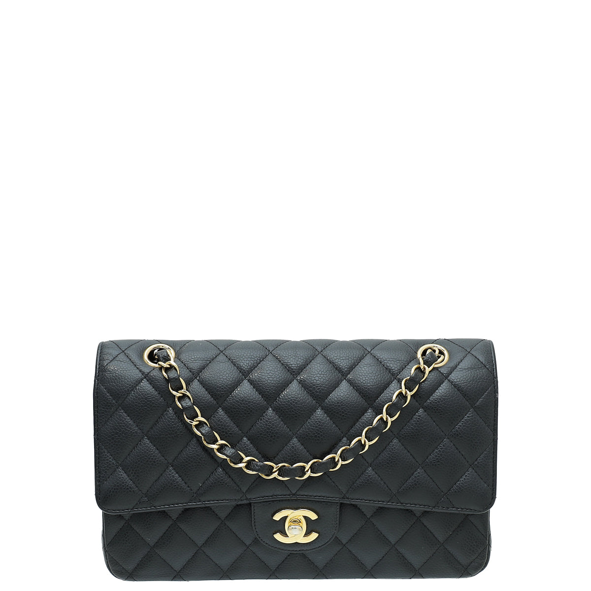 Chanel Black CC Classic Double Flap Medium Bag-Chanel-THE CLOSET