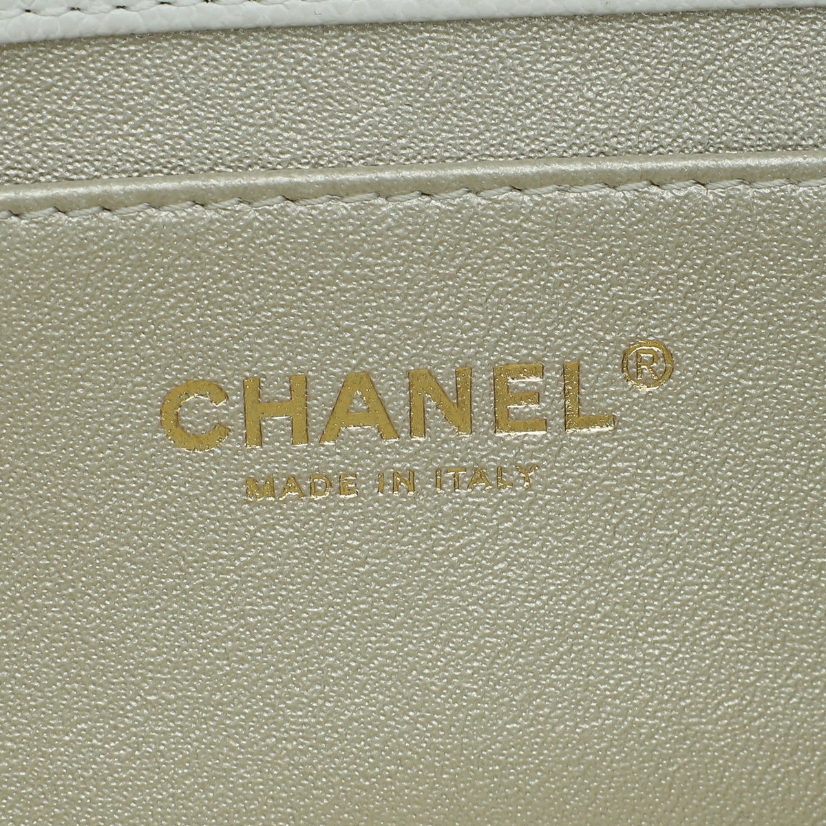 Chanel White CC Captain Gold Clutch