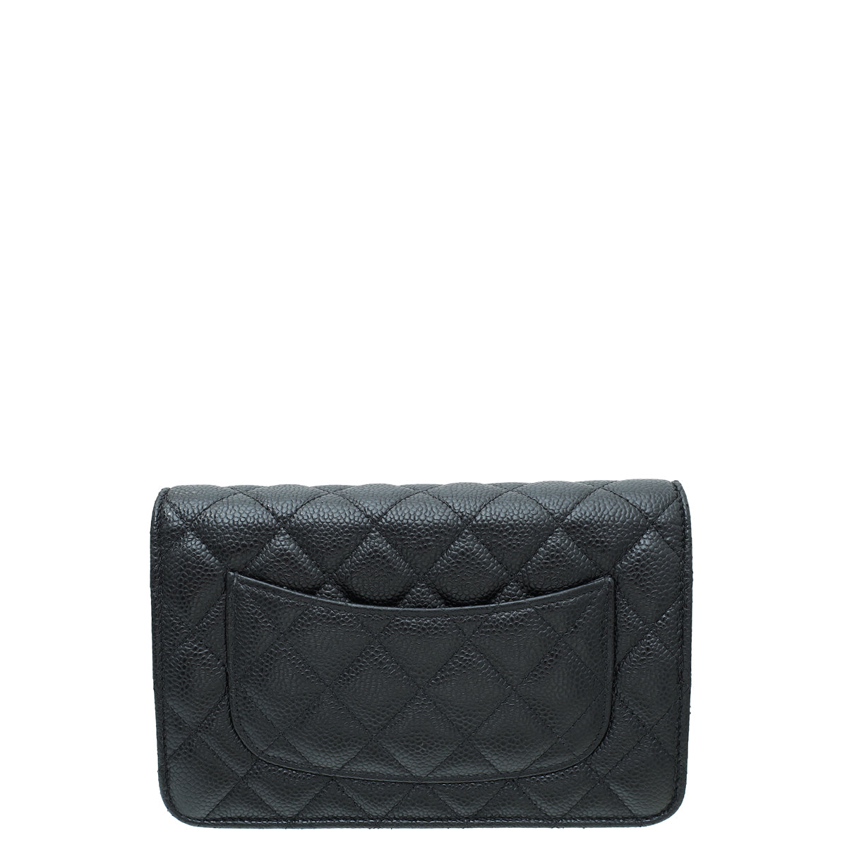Chanel Black CC Classic Wallet On Chain