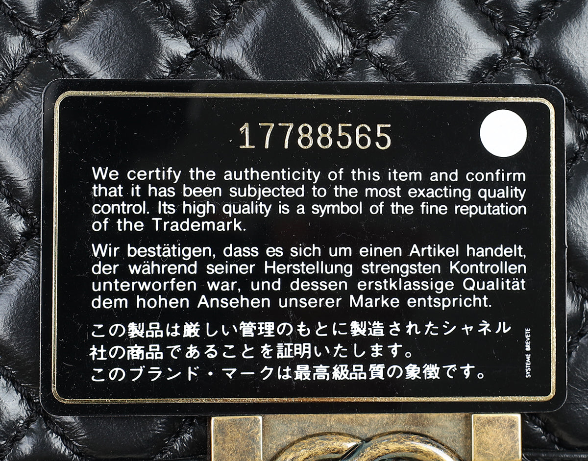 Chanel Black Diamond Quilt Le Boy Flap Large Bag