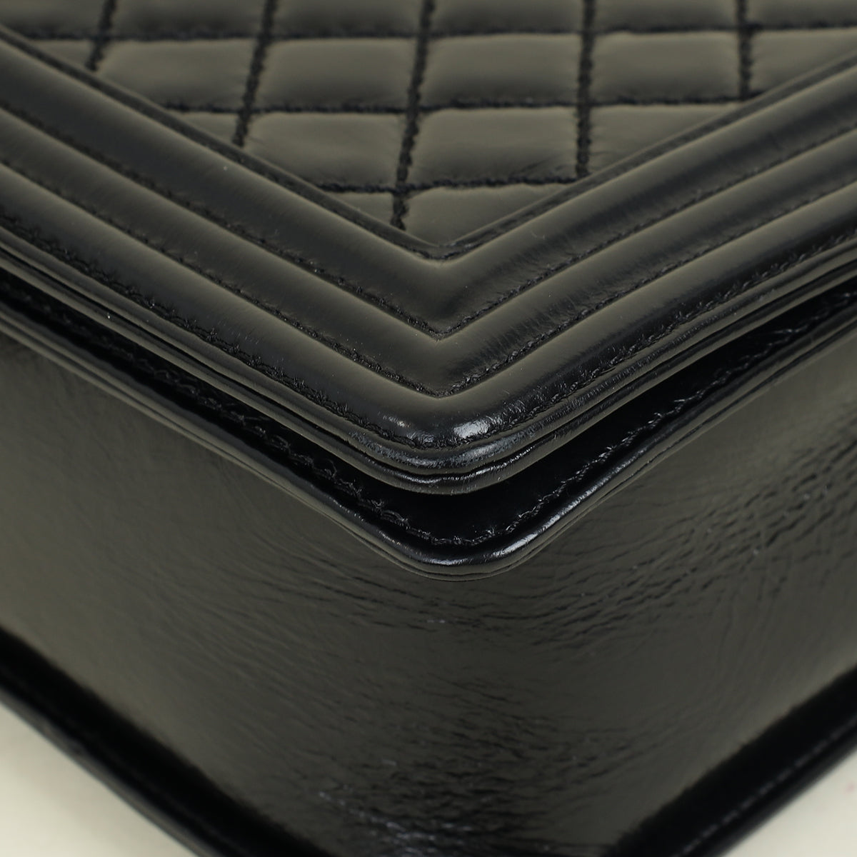 Chanel Black Diamond Quilt Le Boy Flap Large Bag