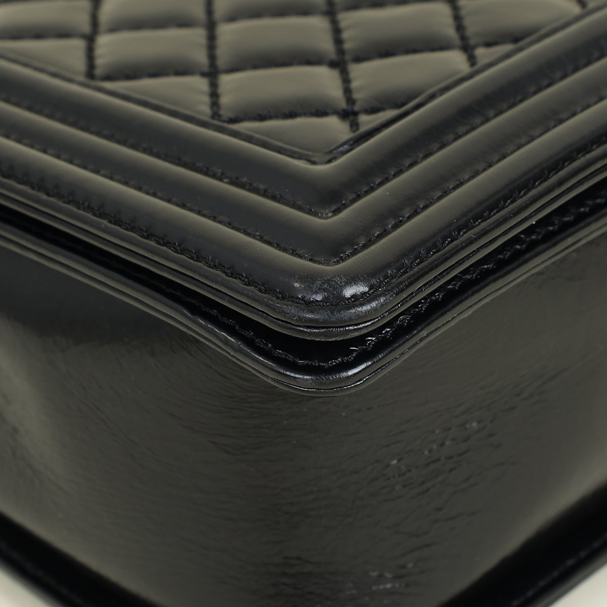 Chanel Black Diamond Quilt Le Boy Flap Large Bag