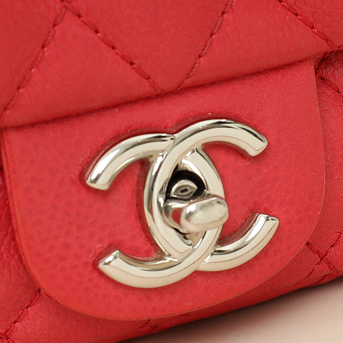 Chanel Red CC Classic Mini Square Flap Bag-Chanel-THE CLOSET