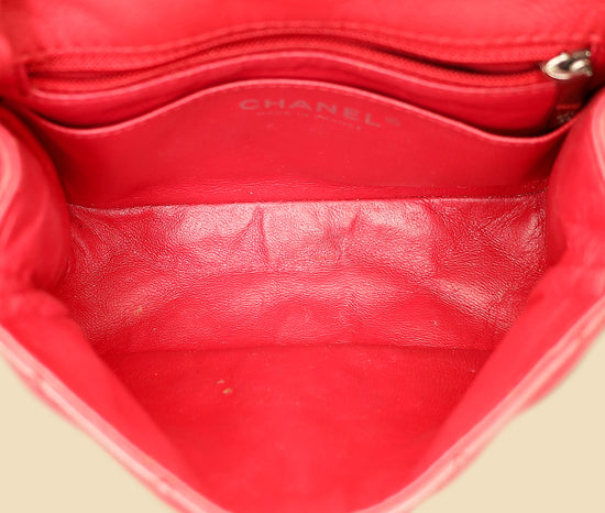Chanel Red CC Classic Mini Square Flap Bag-Chanel-THE CLOSET