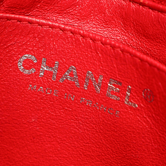 Chanel Red CC Classic Mini Square Flap Bag-Chanel-THE CLOSET