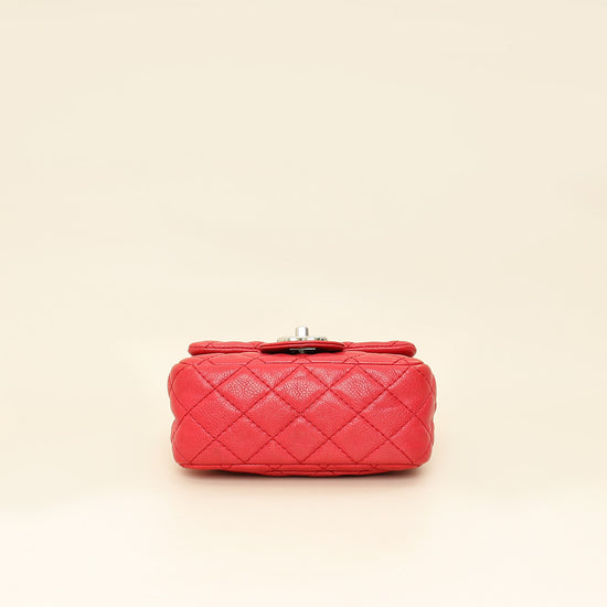 Chanel Red CC Classic Mini Square Flap Bag-Chanel-THE CLOSET