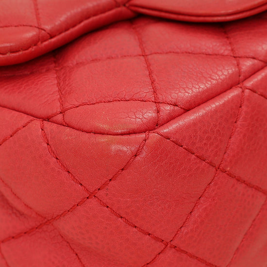 Chanel Red CC Classic Mini Square Flap Bag-Chanel-THE CLOSET