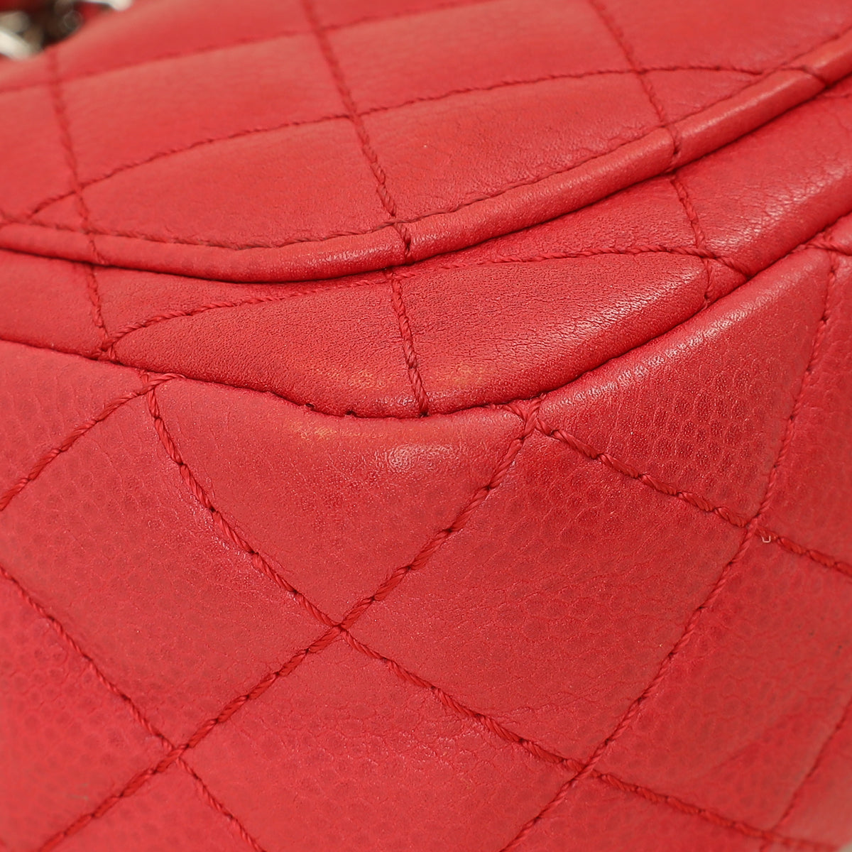 Chanel Red CC Classic Mini Square Flap Bag-Chanel-THE CLOSET