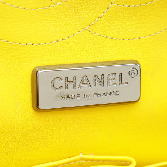 Chanel Yellow Python CC Classic Double Flap Jumbo Bag-Chanel-THE CLOSET