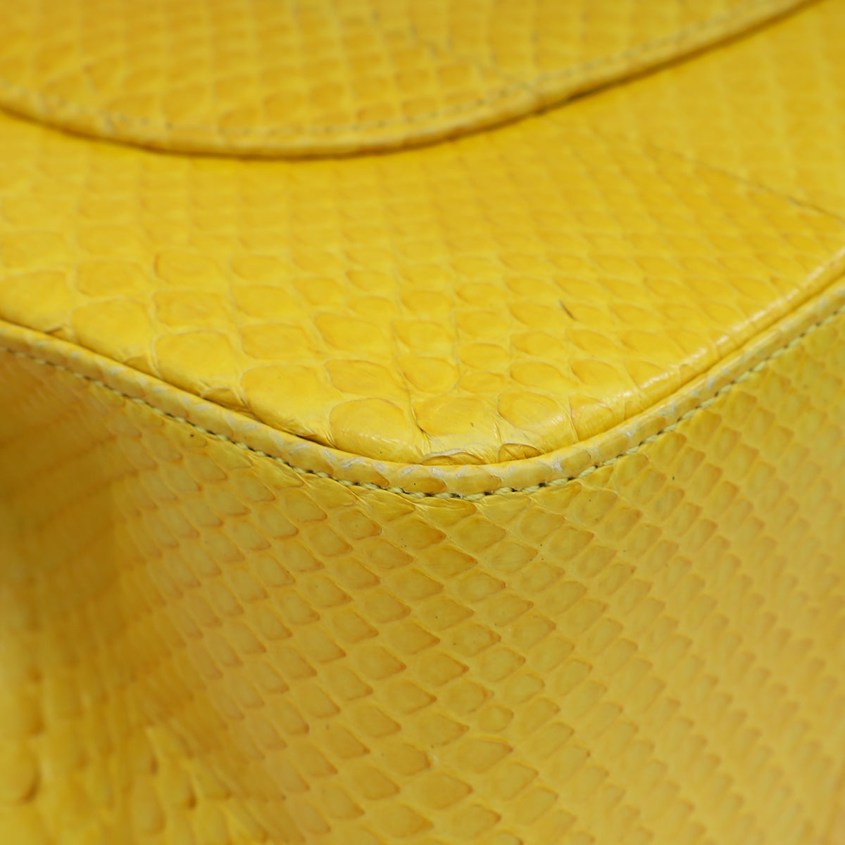 Chanel Yellow Python CC Classic Double Flap Jumbo Bag-Chanel-THE CLOSET