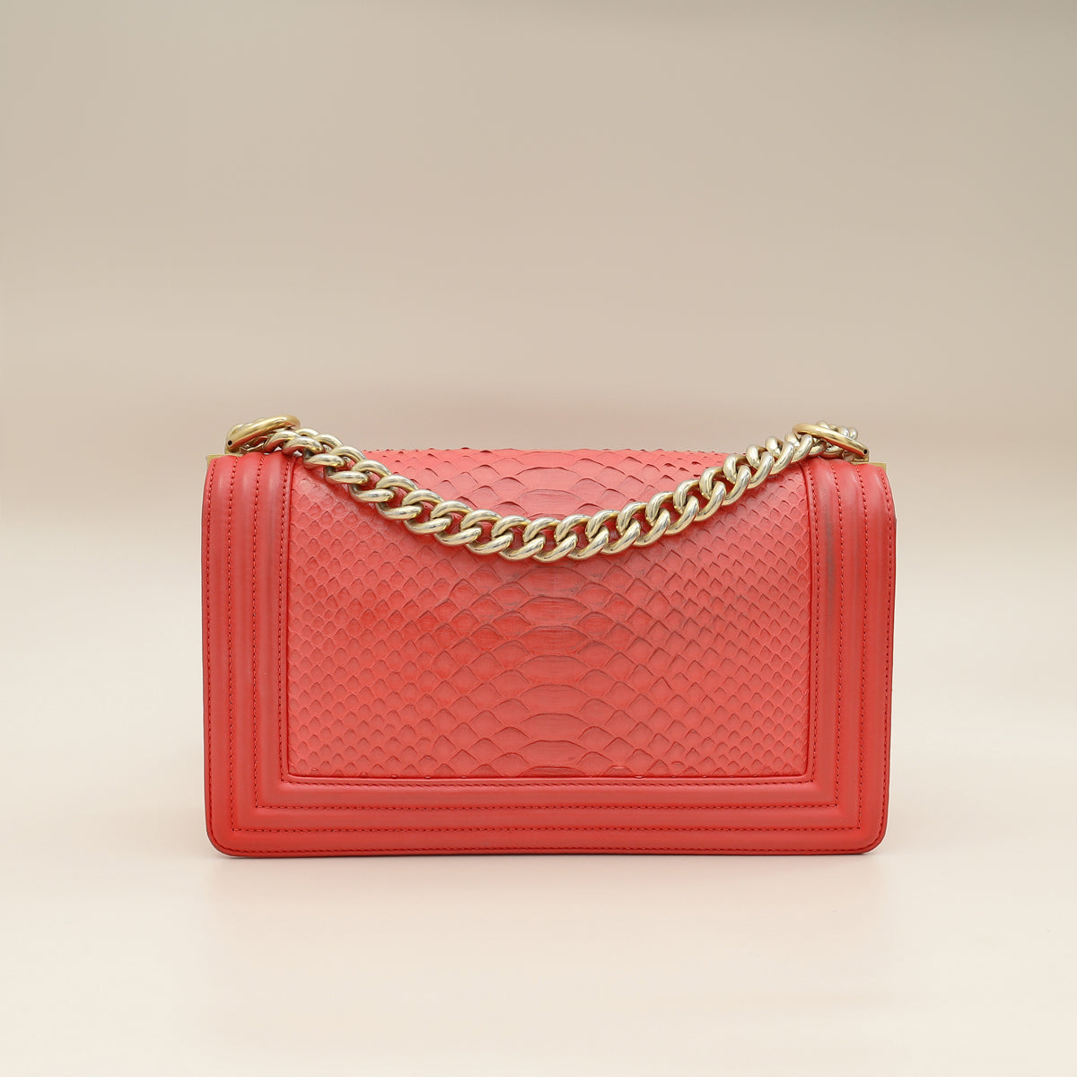 Chanel Red Python Le Boy Medium Bag-Chanel-THE CLOSET