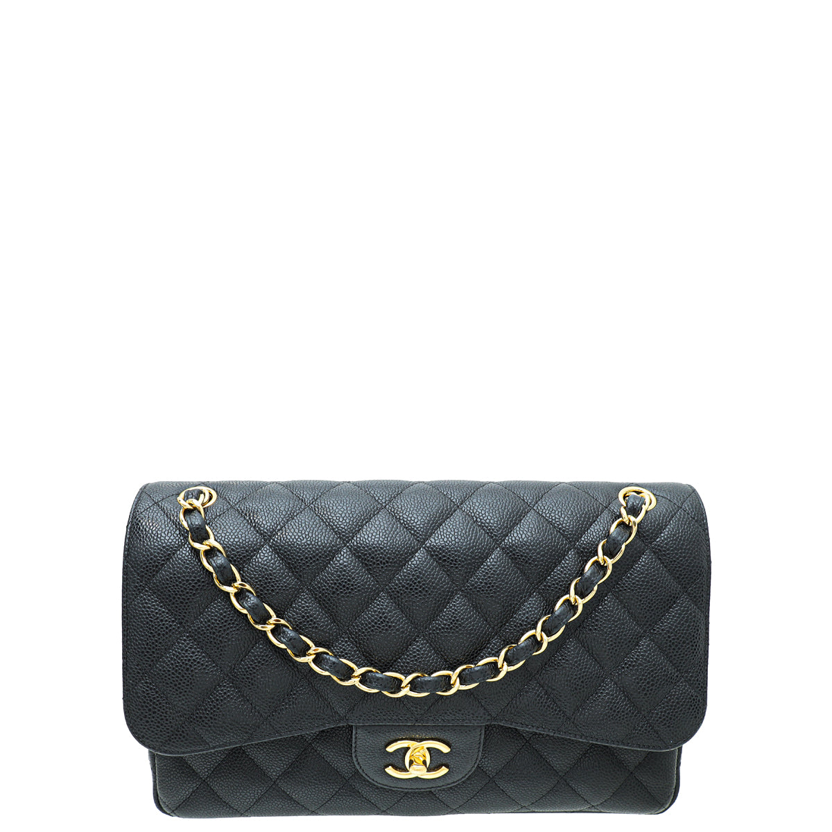 Chanel Black Classic Double Flap Jumbo Bag-Chanel-THE CLOSET
