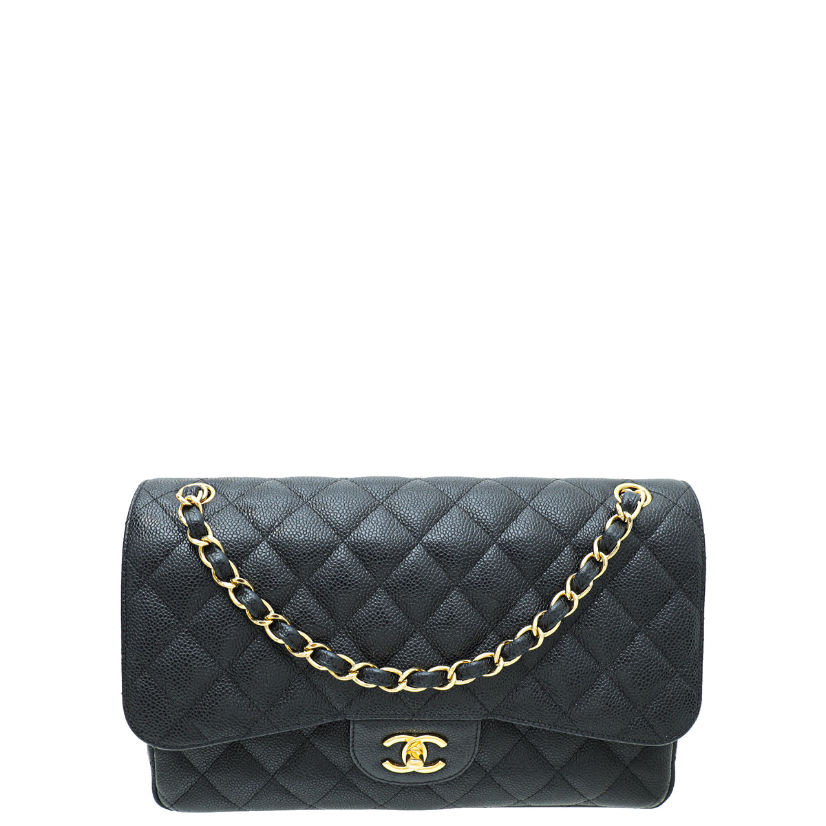 Chanel Black Classic Double Flap Jumbo Bag – The Closet
