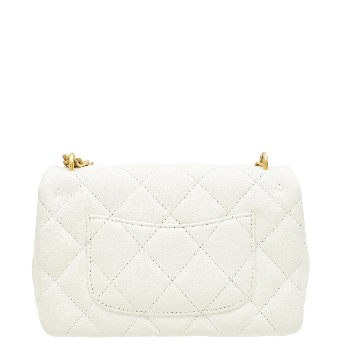 Chanel White CC Sweetheart Crush Mini Rectangular Flap Bag