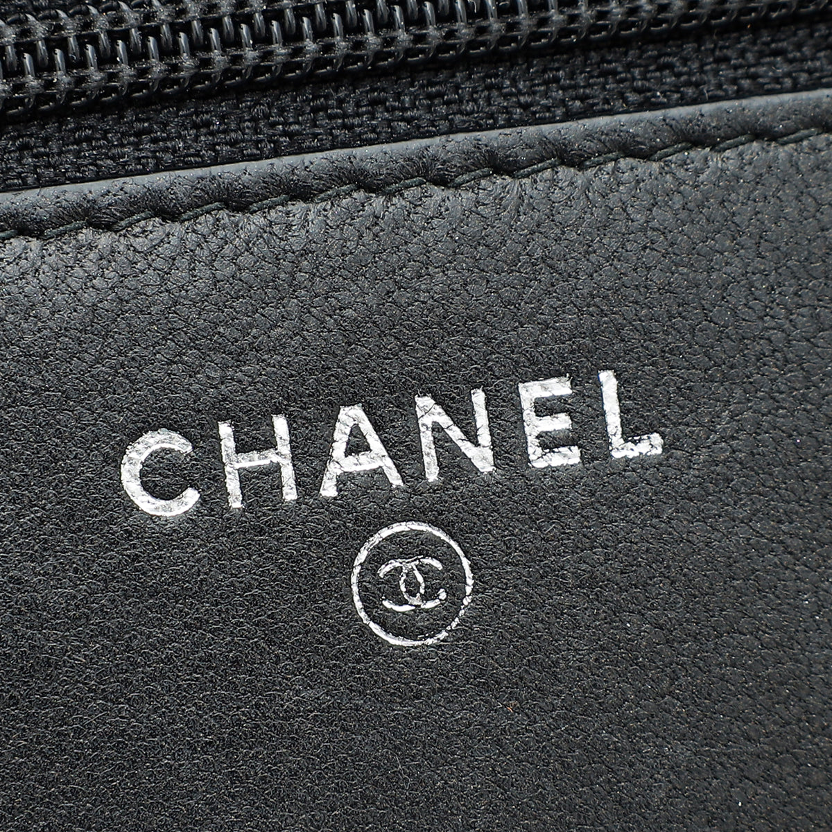 Chanel Black CC Diagonal Wallet On Chain