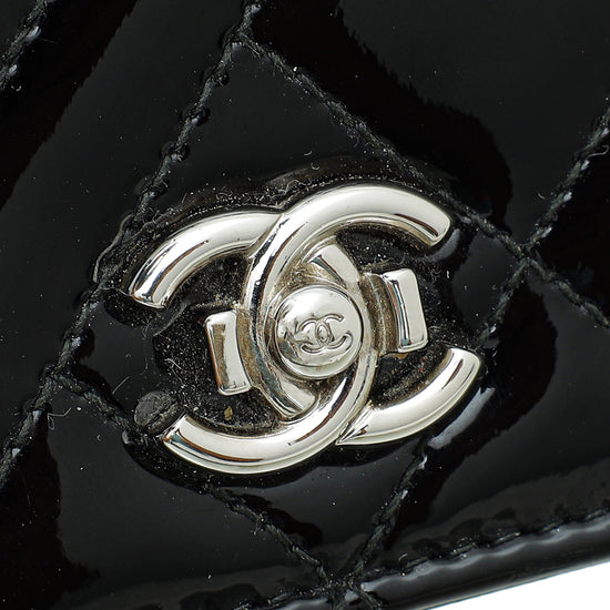 Chanel Black CC Diagonal Wallet On Chain