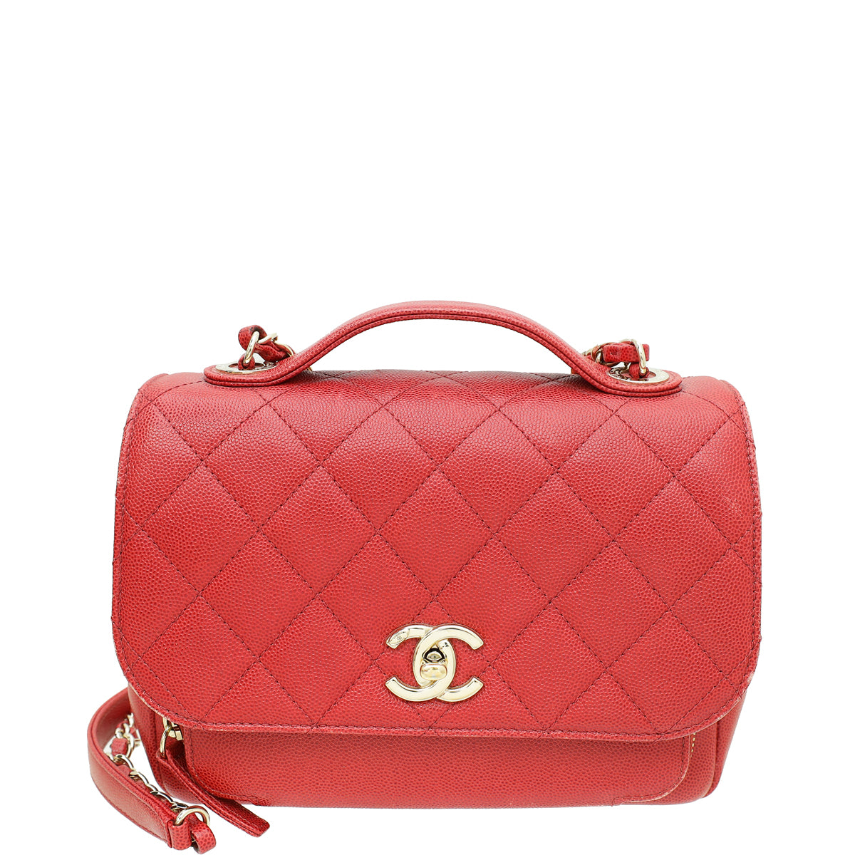 Chanel Red CC Business Affinity Small Top Handle Bag-Chanel-THE CLOSET