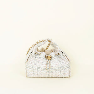Chanel Cream Multicolor CC Chanel 25 Tweed Small Bag