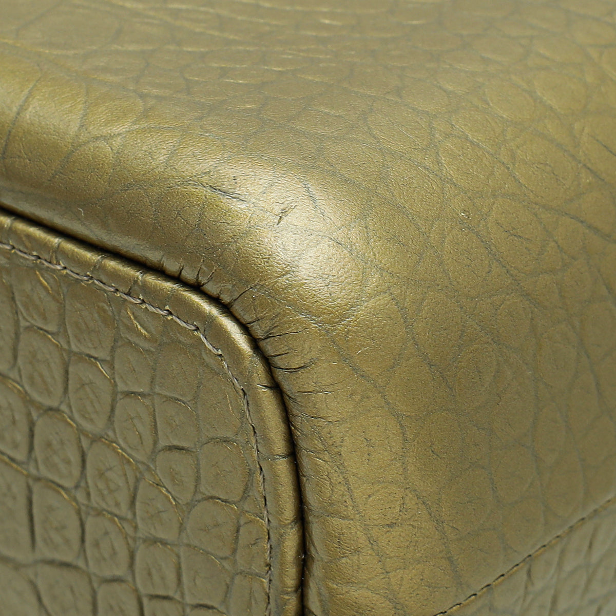 Chanel Metallic Gold Crocodile Embossed Gabrielle Medium Bag – THE