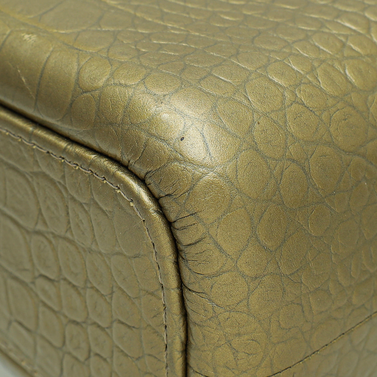 Chanel Metallic Gold Crocodile Embossed Gabrielle Medium Bag – THE