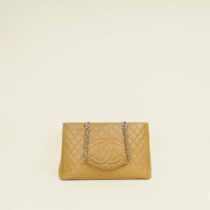 Chanel Dark Beige CC GST XL Tote Bag