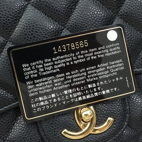 Chanel Black CC Classic Double Flap Maxi Bag