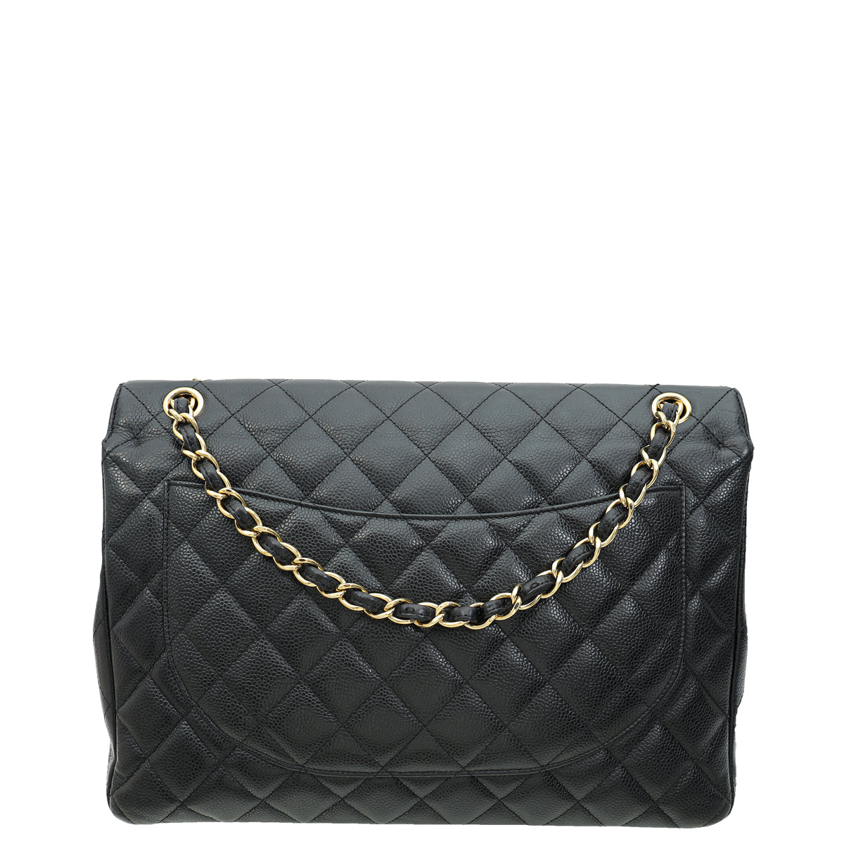 Chanel Black CC Classic Double Flap Maxi Bag