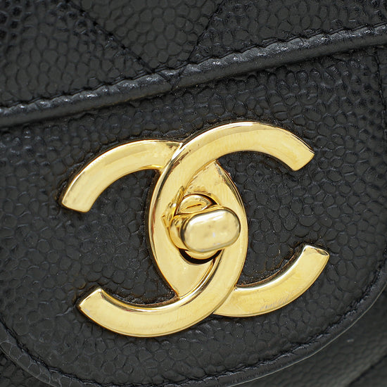 Chanel Black CC Classic Double Flap Maxi Bag