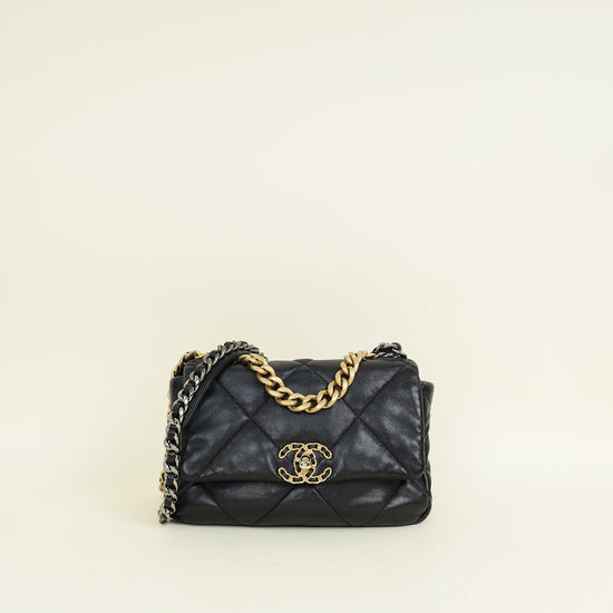 Chanel Black CC 19 Small Flap Bag