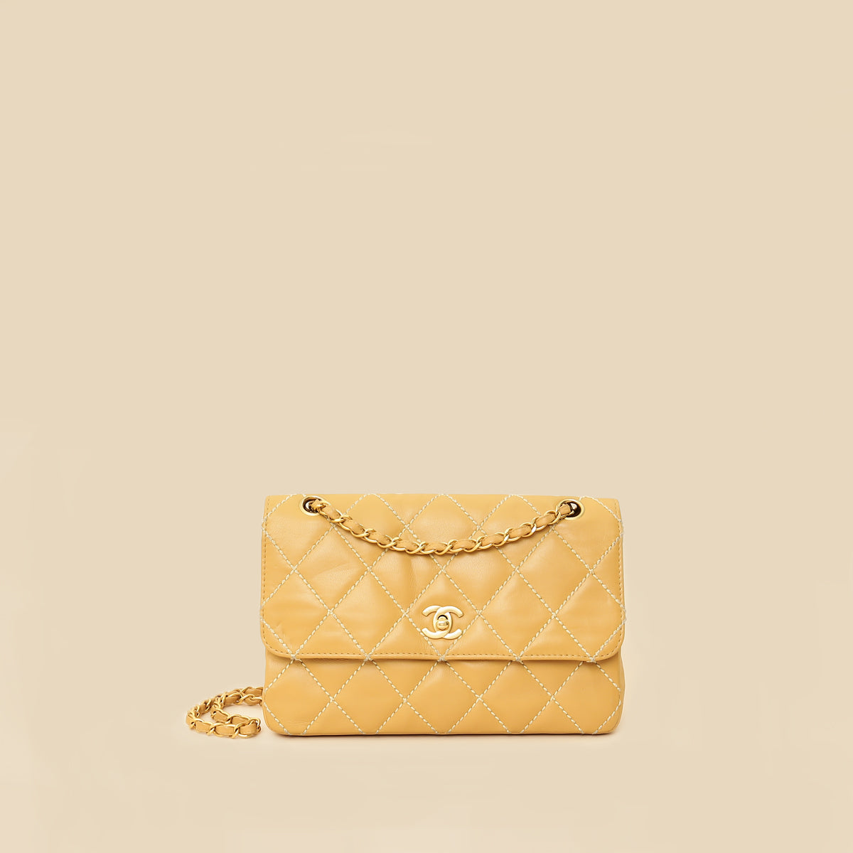Chanel Beige Wild Stitch Flap Medium Bag-Chanel-THE CLOSET