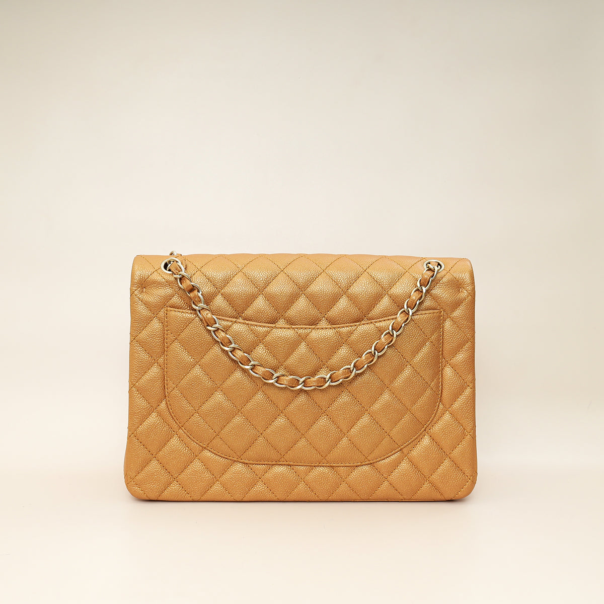 Chanel Metallic Bronze CC Classic Double Flap Maxi Bag-Chanel-THE CLOSET