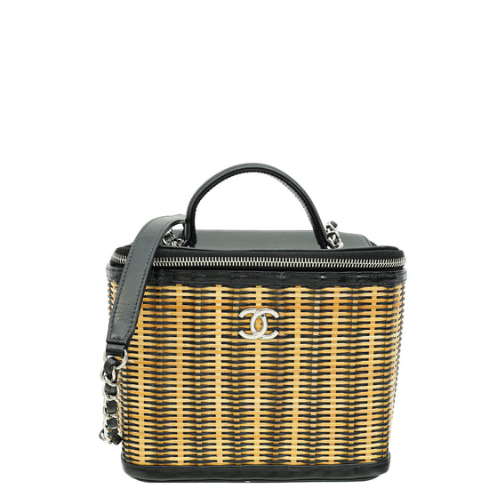 Chanel Bicolor CC Ratan Vanity Case