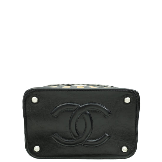 Chanel Bicolor CC Ratan Vanity Case