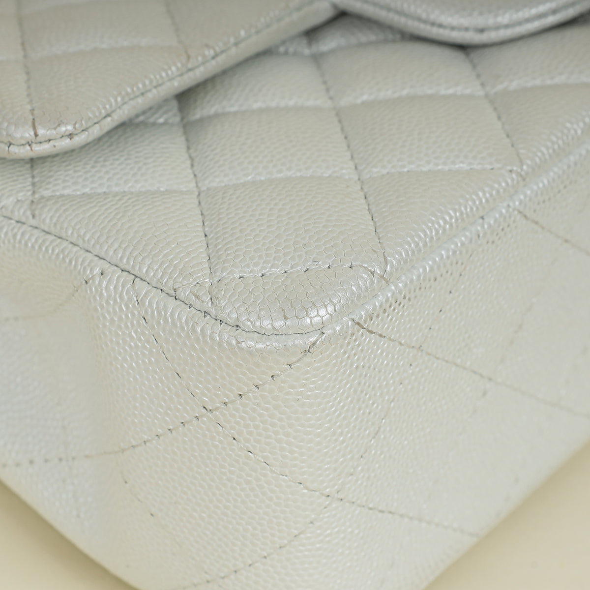 Chanel Metallic Pearly White Mini Rectangular Top Handle Bag – THE