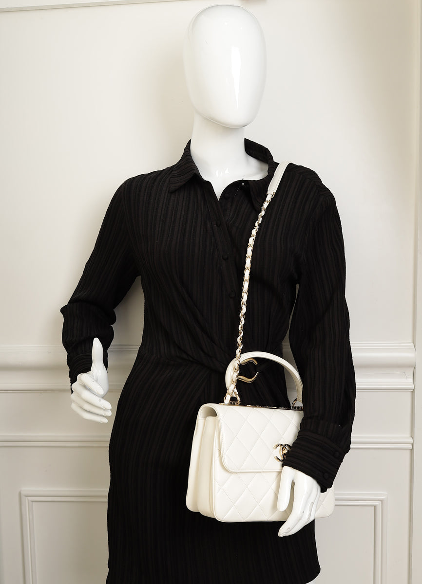 Chanel White Trendy Flap Bag-Chanel-THE CLOSET