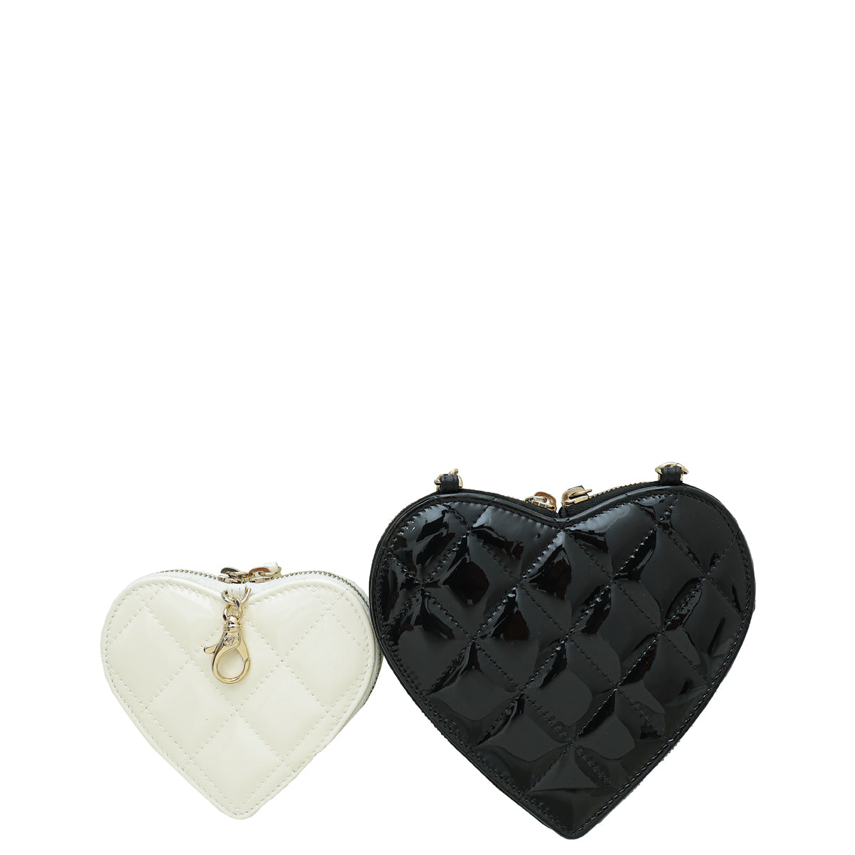 Chanel Bicolor CC Resin Quilted CC Heart Clutch With Chain-Chanel-THE CLOSET